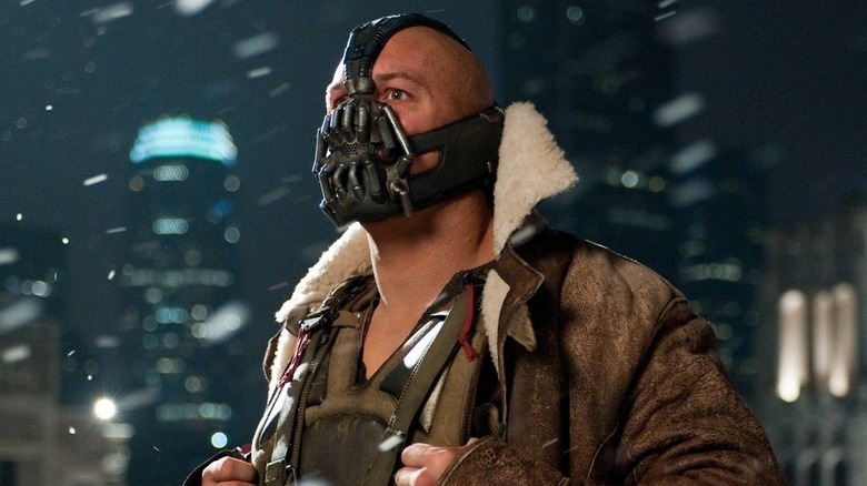 Bane wearing a warm coat