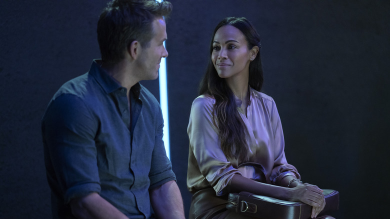 Ryan Reynolds, Zoe Saldana smile at each other