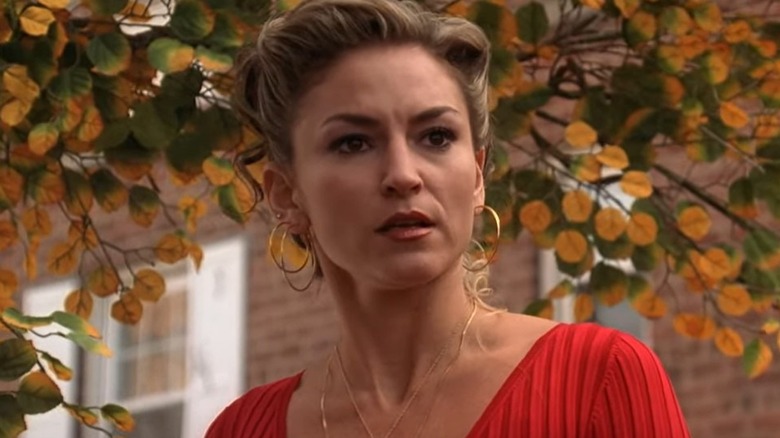 Drea de Matteo looking shocked in The Sopranos 