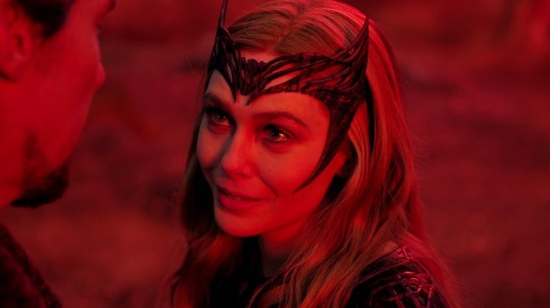 Scarlet Witch smiling ominously