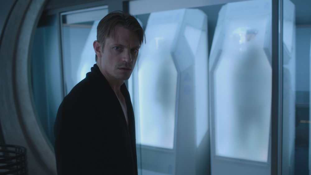 Joel Kinnaman as Takeshi Kovacs on Altered Carbon