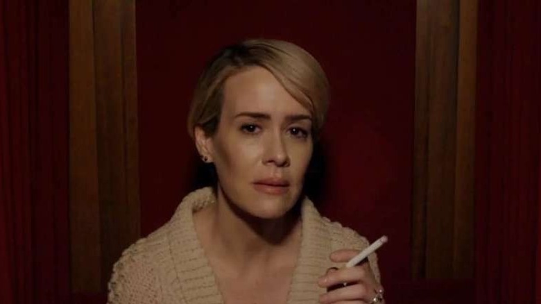 Sarah Paulson smoking cigarette