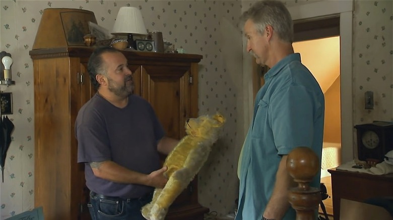 Frank Fritz holding a teddy bear