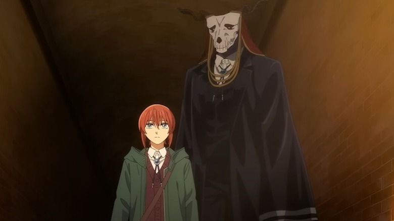 Chise and Elias in hallway