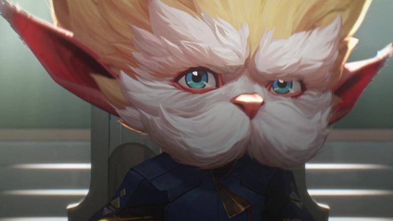 Professor Heimerdinger squinting in apprehension