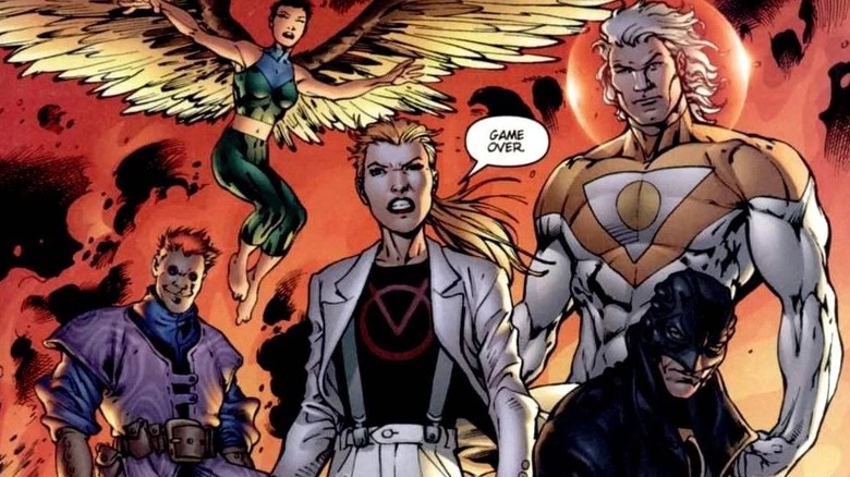 The Doctor, Swift, Jenny Sparks, Apollo, and Midnighter