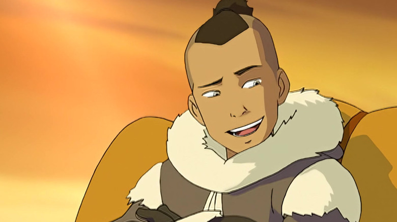 Sokka smirking