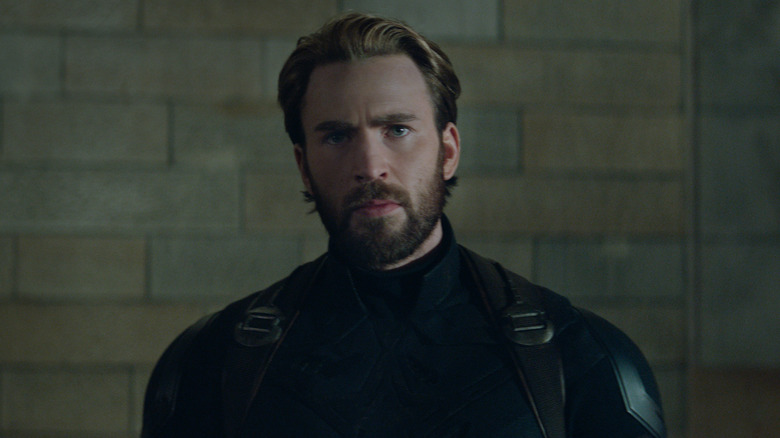 Steve Rogers frowning in Infinity War