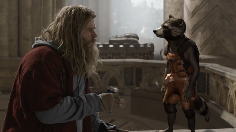 Thor and Rocket Raccoon Avengers Endgame deleted scene you used to frickin' live here