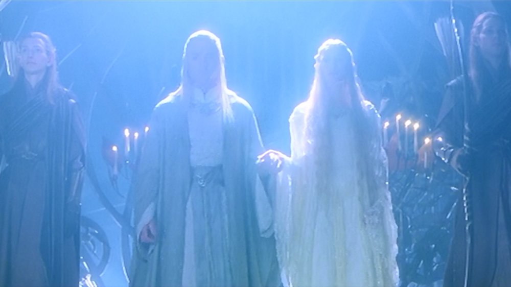 Galadriel (one of the oldest Elves in Middle-earth) and Celeborn