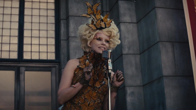 Effie talking into mic