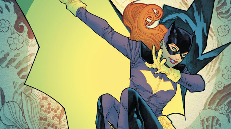 Batgirl diving through the air