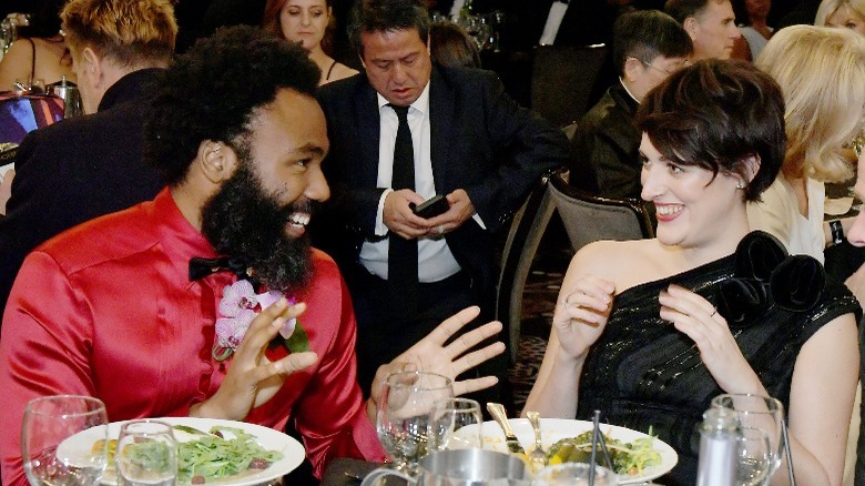 Donald Glover and Phoebe Waller-Bridge at the Britannia Awards