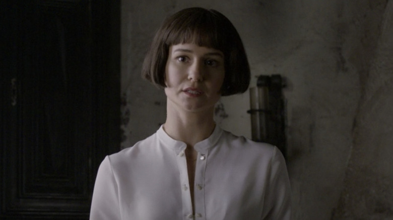 Katherine Waterston acting as Tina Goldstein in "Fantastic Beasts: The Crimes of Grindelwald"