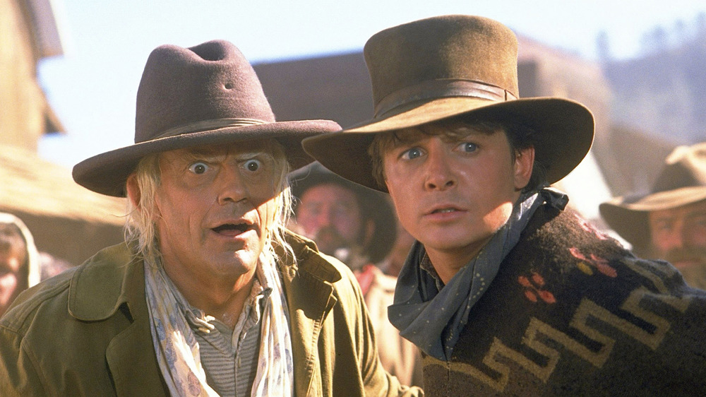 Christopher Lloyd and Michael J. Fox in Back to the Future 3