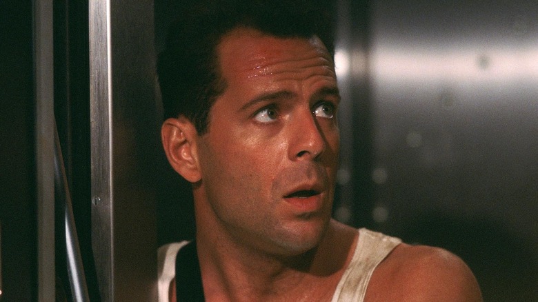 John McClane evading villains