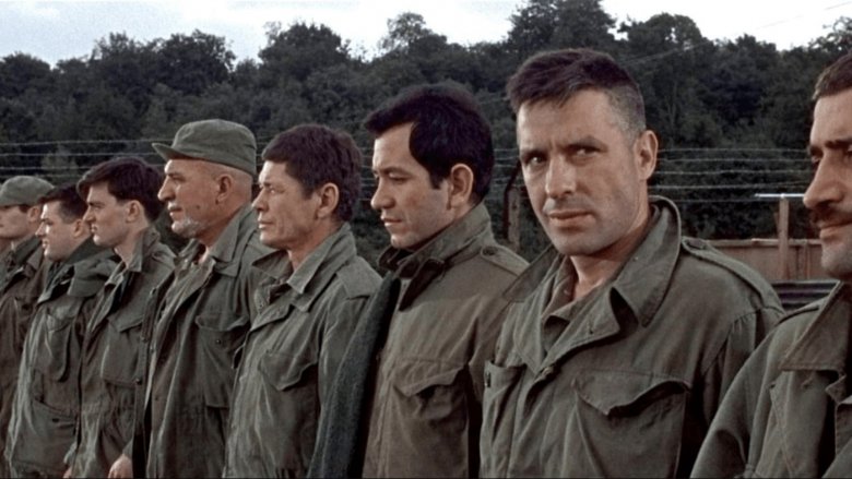 Telly Savalas, Charles Bronson, and John Cassavetes in The Dirty Dozen