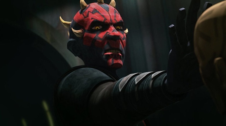 Darth Maul stands with hand outstretched