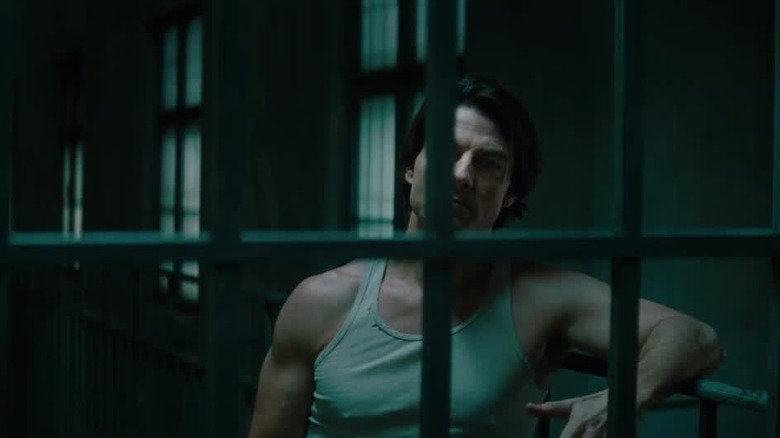 Ethan Hunt waits behind bars