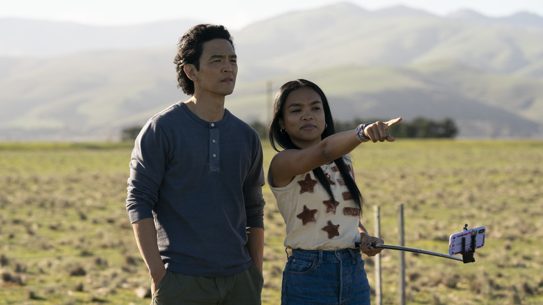 John Cho and Mia Isaac in Don't Make Me Go