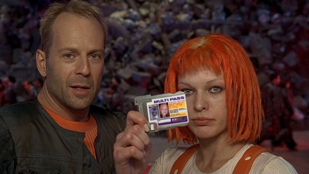 Bruce Willis and Milla Jovovich in The Fifth Element