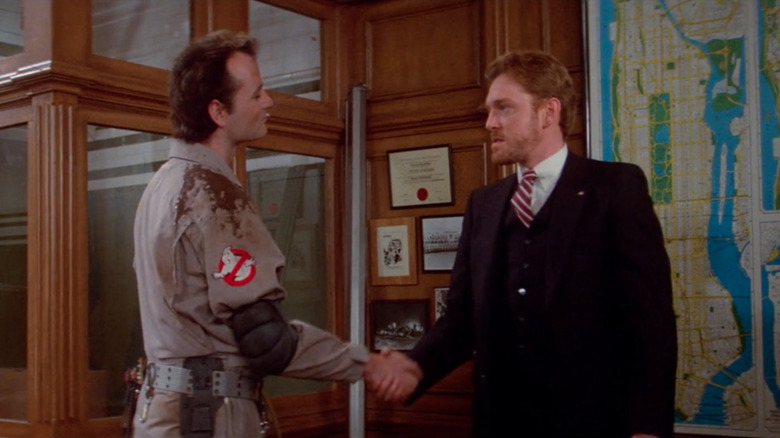 Venkman greeting an EPA agent