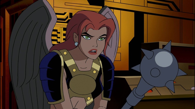 Shayera clutches her mace