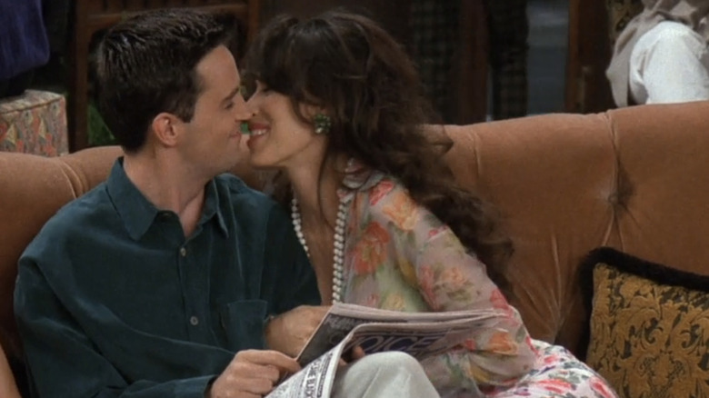 Chandler and Janice kissing