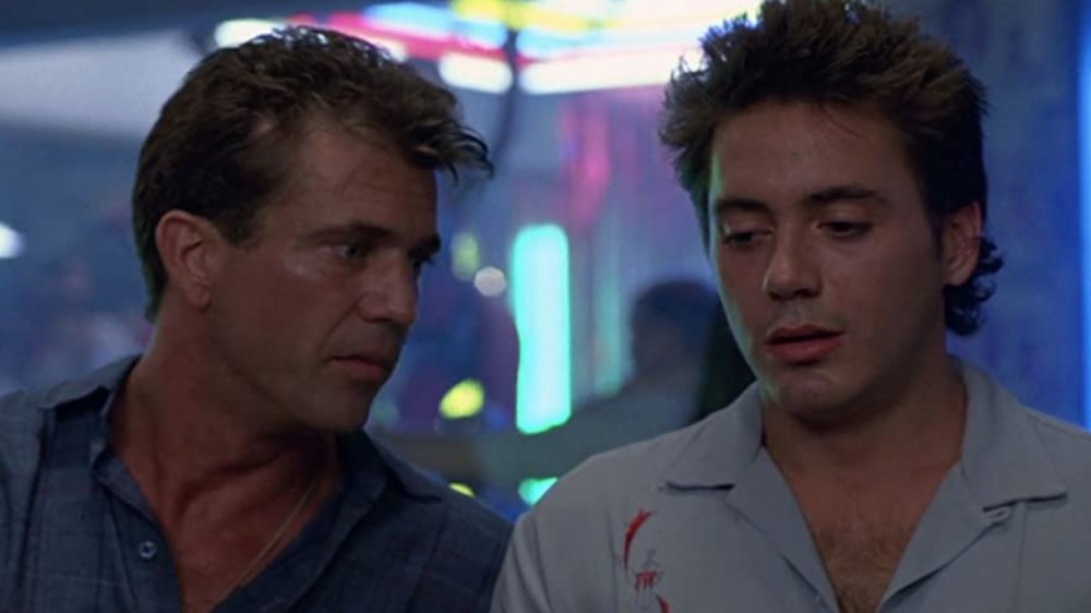 Robert Downey and Mel Gibson in Air America