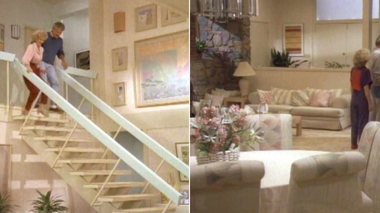 Stairs and couches