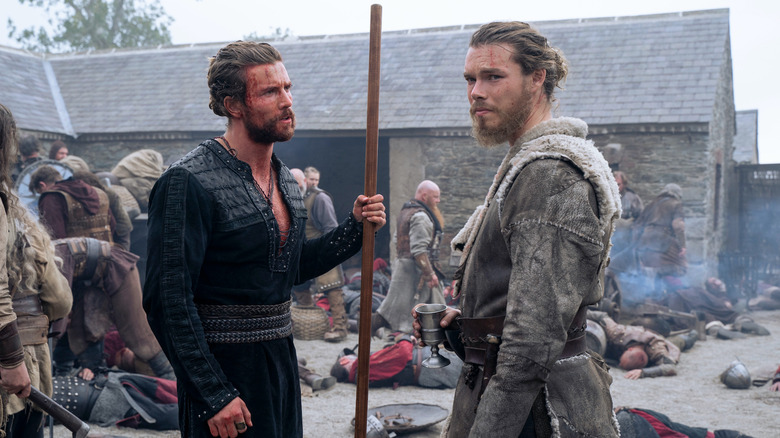 Harald and Leif talking after a battle 