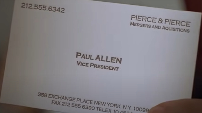 Paul Allen's business card