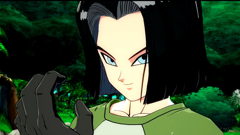 Android 17 pulls on his glove