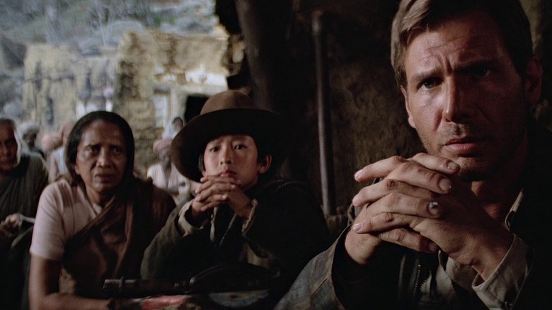 Harrison Ford listening intently