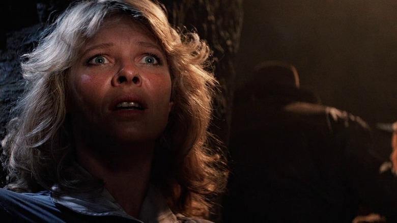 Kate Capshaw looking scared