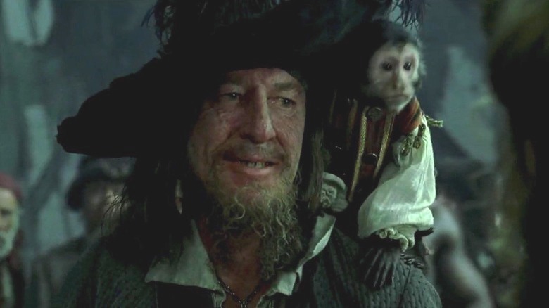 Captain Barbossa and pet monkey