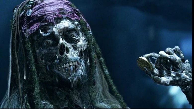 Captain Jack cursed skeleton