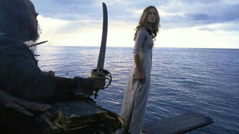 Elizabeth Swann walking the plank