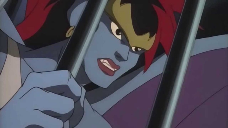 Demona behind bars in Gargoyles