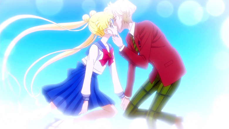 Haruka kissing Usagi in dream