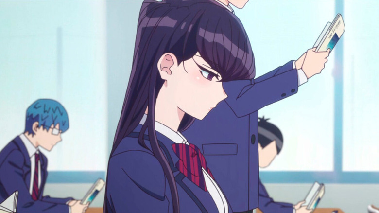 Komi focuses in class