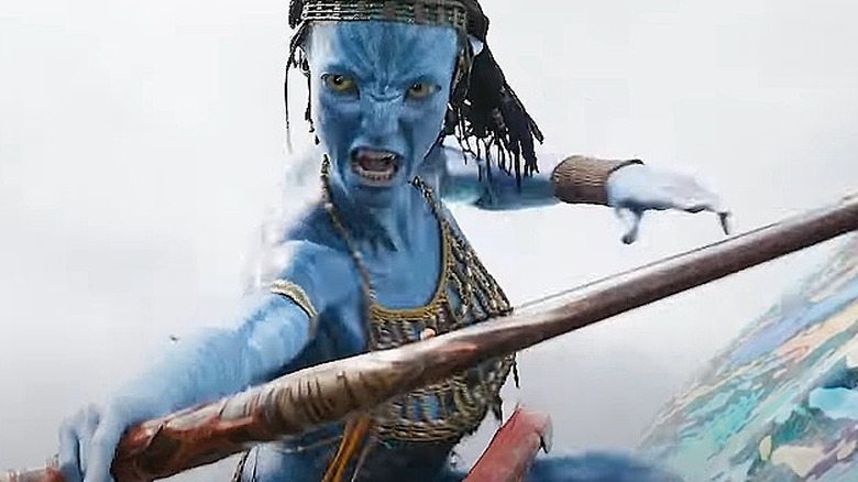 The Na'vi Neytiri shooting a bow