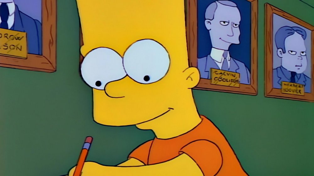 Bart Simpson at school in "Bart the Lover" from The Simpsons