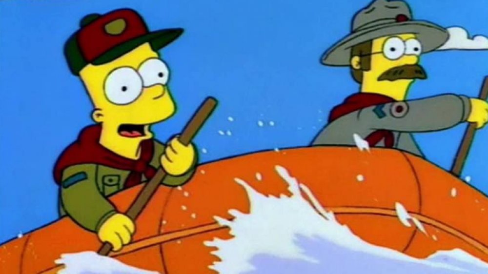 Bart Simpson on a Boy Scout trip in "Boy-Scoutz 'n the Hood" from The Simpsons