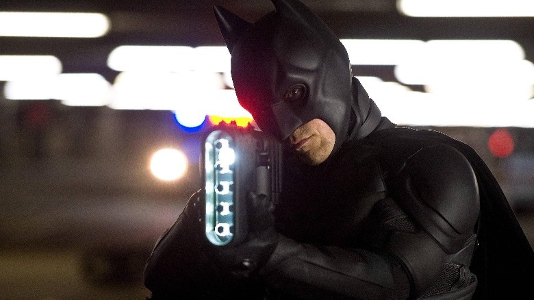 Batman firing EMP gun The Dark Knight Rises