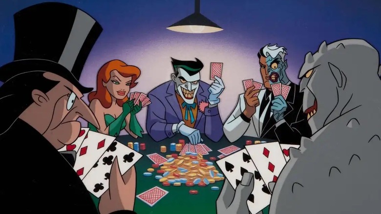 Batman villains playing poker