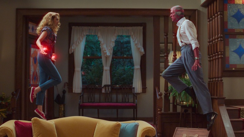 Wanda and Vision magically face off in their living room 