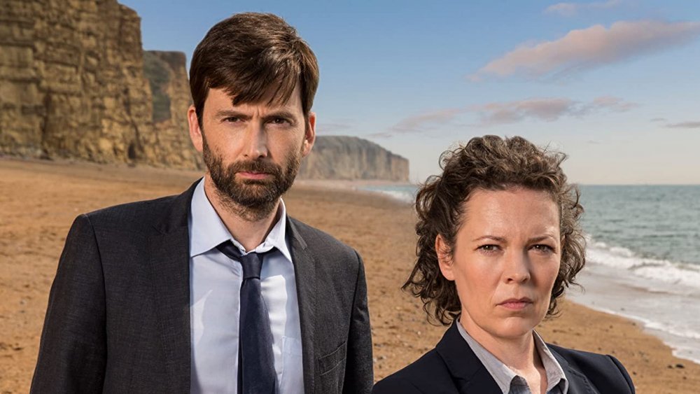 David Tennant and Olivia Colman in a Broadchurch promo photo