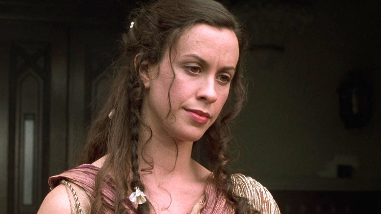 Alanis Morissette looking judgmental