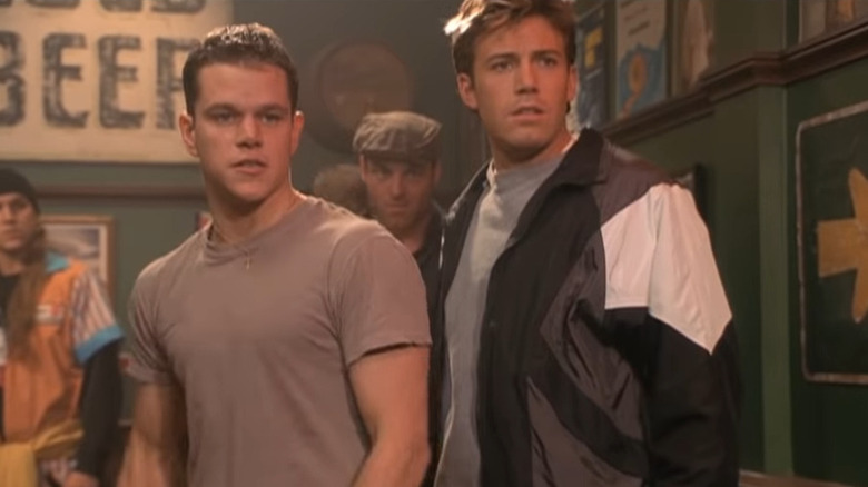 Ben Affleck and Matt Damon in bar